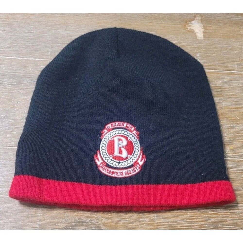 HC Vityaz Hockey Club Moscow KHL Black Red Beanie Winter Hat Cap Atributika Club